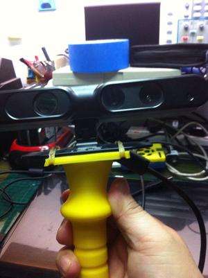 Generic 3D scanner hand grip for Xtion or Kinect