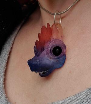Archaeopteryx, velociraptor, dromaeosaurid theropod dinosaur jewellery, pendant, necklace, ear ring