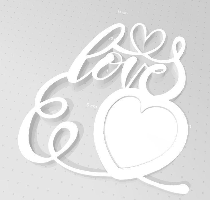 Photo frame love heart