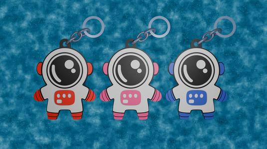 Astronaut baby shower keychain