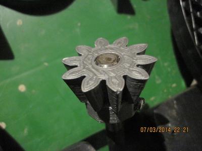 Printed bevel gear for steering gear for BIG loader (Traktor)
