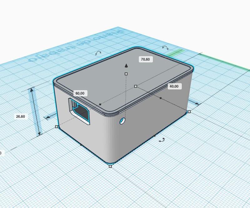 WEMOS D1 Mini ENCLOSURE with magnets, BL-5C NOKIA battery & sensors space