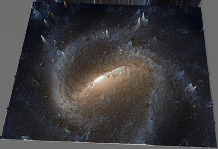 NGC 1073 Hubble deep sky object 3D software analysis