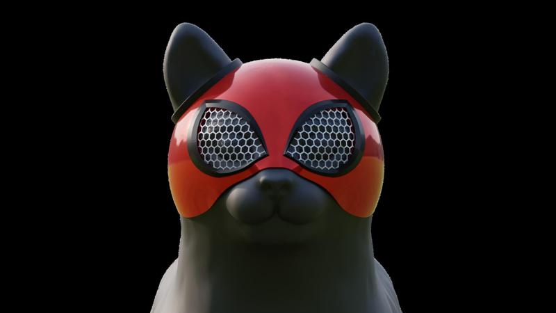 cat spider mask 3d model