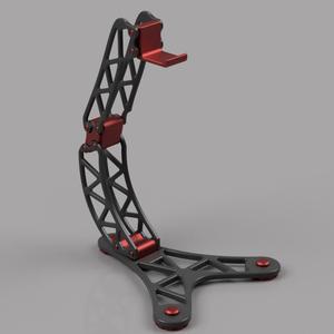 Skeletonised headphone stand