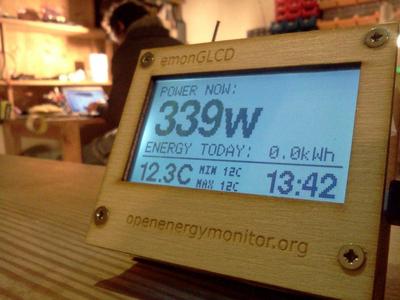 emonGLCD - Wireless LCD display - laser cut ply fascia