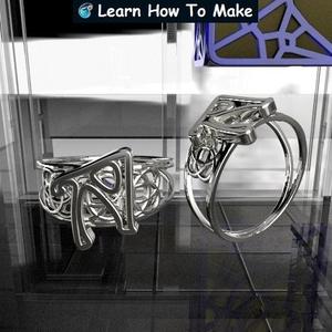 Personalised Celtic Knot Angled Twin Ring