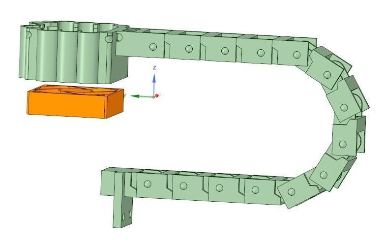 Solidoodle 4 X-Motor Cable Guide and Fan Shroud