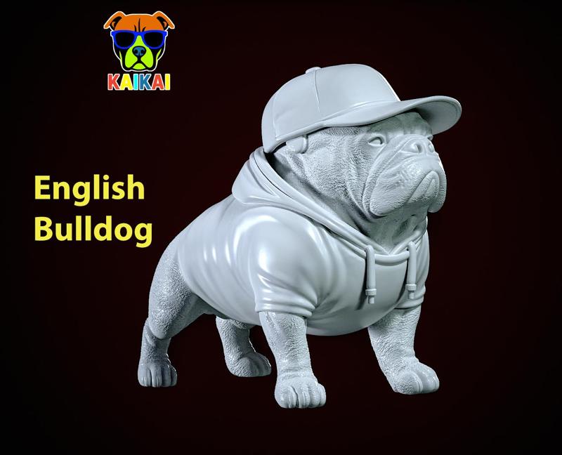 Bulldog model - america bully dog urban vibes decor