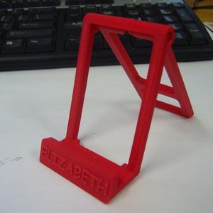Folding tablet stand in two pieces