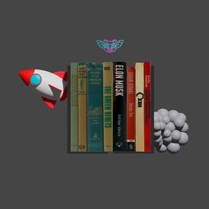Rocket Book Holder, Bookend. Book Holder