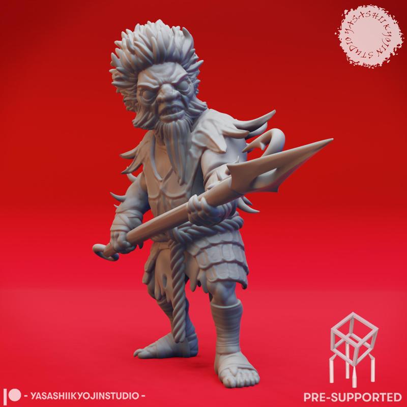 Derro - Shortspear - Tabletop Miniature (Pre-Supported)