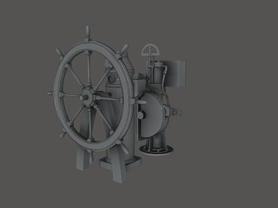 The Titanic’s Steering Wheel, binnacle &Telemotor