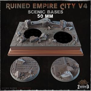 Ruined Empire City V4 - Scenic Bases (50mm Bases)