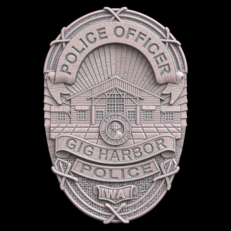 3D Model STL File for CNC Router Laser & 3D Printer Harbour police