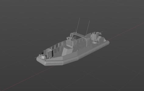 Armored patrol boat 3D model material