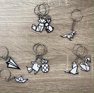 PACK x9 Origami keychains
