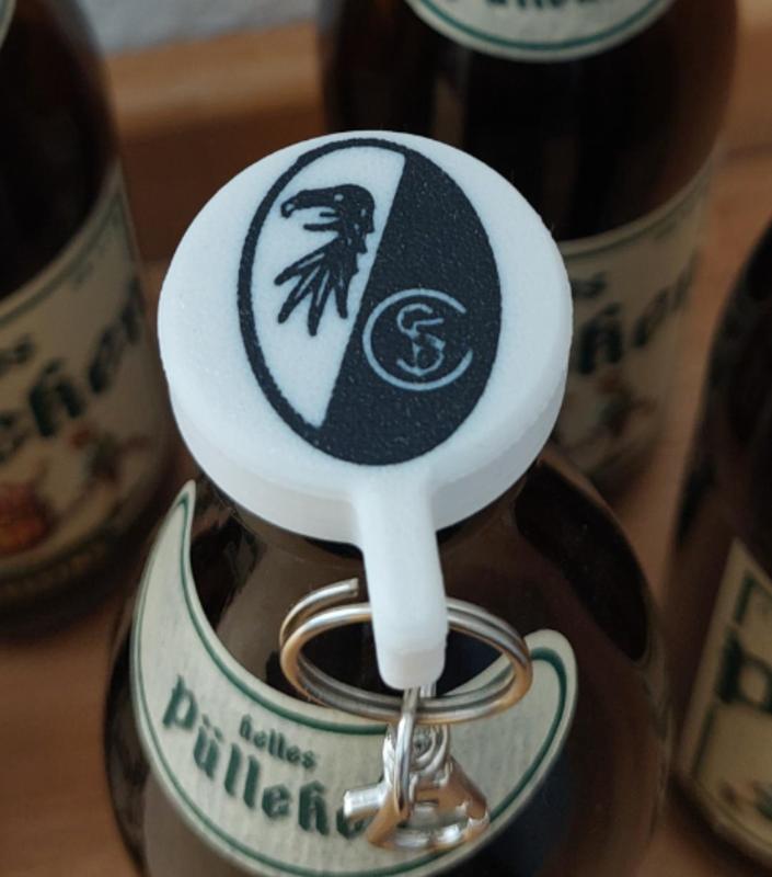 SC Freiburg Kronkorken / Schlüsselanhänger