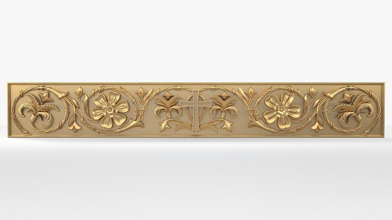 Armenian Ornament G-014 3D STL model for cnc fabrication 3D model