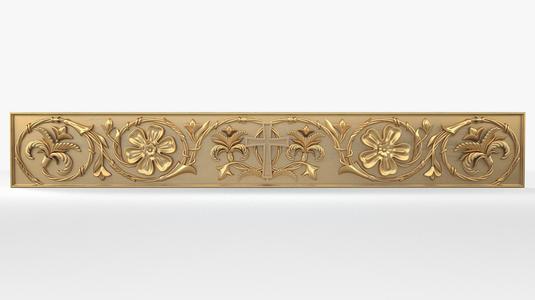 Armenian Ornament G-014 3D STL model for cnc fabrication 3D model