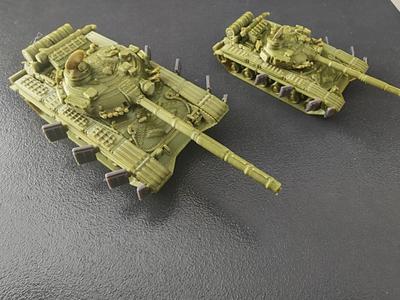 1/72 and 1/100 scale T64A tanks