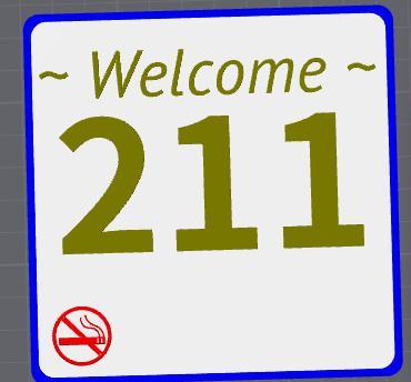 Non smoking room sign for hotels/motels