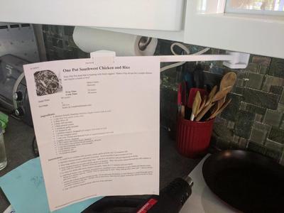 Magnetic Under-mount Recipe Holder