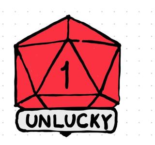 DND Keychain - Unlucky Nat 1