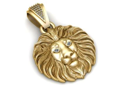 Majestic Lion Head Pendant