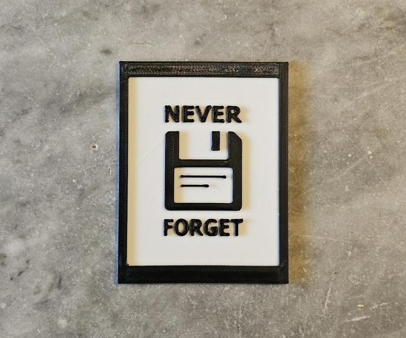 Never forget - floppy remembrance badge