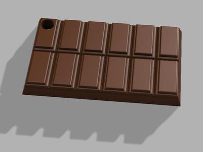 Chocolate bar keychain
