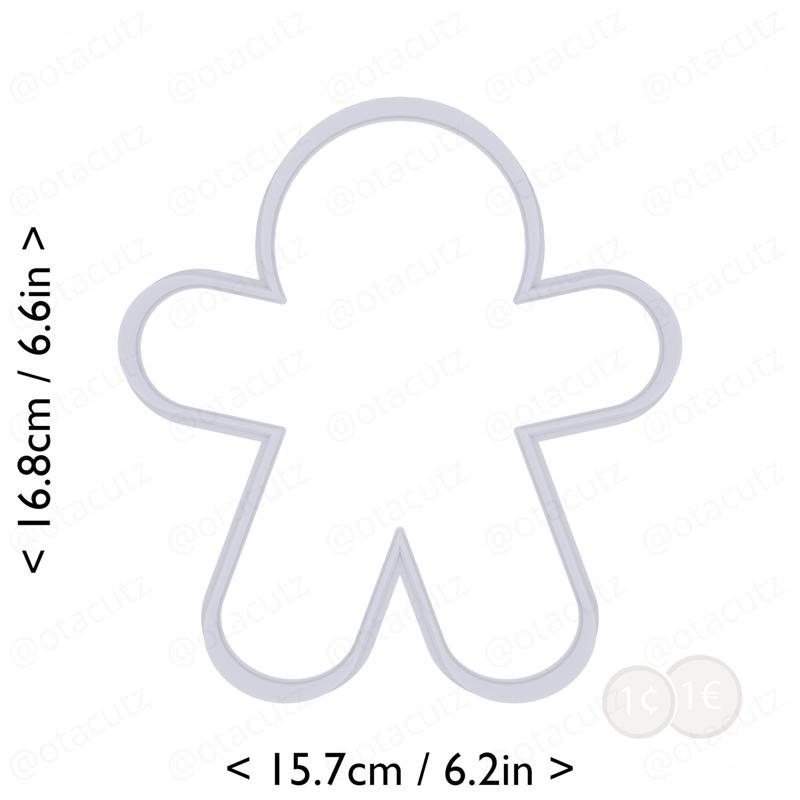 Gingerbread Man Cookie Cutter 6.25in / 15.9cm