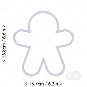 Gingerbread Man Cookie Cutter 6.25in / 15.9cm