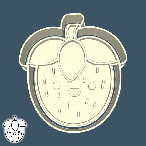 Food & drinks cookie cutters - strawberry (style 1)