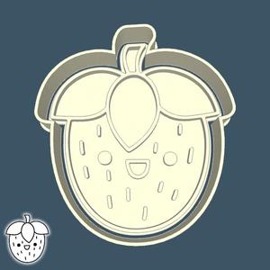 Food & drinks cookie cutters - strawberry (style 1)