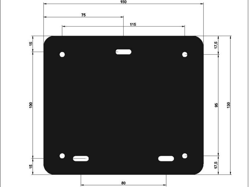 Motorcycle license plate holder