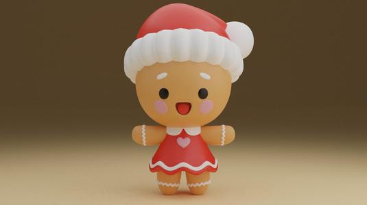 Gingerbread cookie Christmas figure