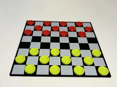 Checkers board game