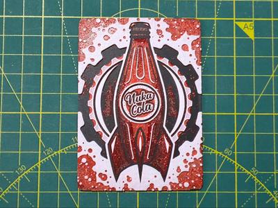 MTG Commander Deck Box inlay Fallout Nuka Cola