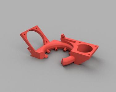 Left handed duplicator 6 blower cooling duct