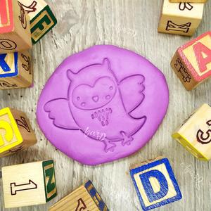 OWL - COOKIE CUTTER FOR FARM ANIMALS. GATITO TIERNO- CORTA MASA FONDANT Y ARCILLA - LECHUZA 8cm