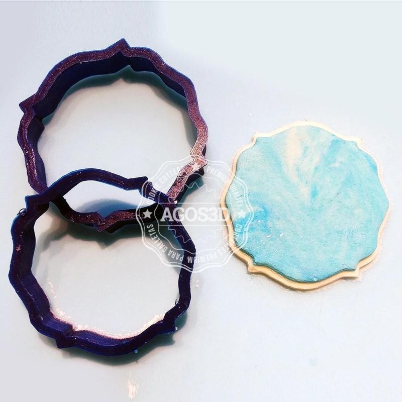 Plaque cookie cutter - cookie cutter plate or fondant - retro vintage