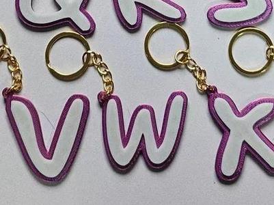 letter W keychain