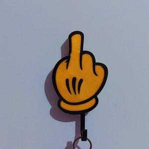 middle finger key ring