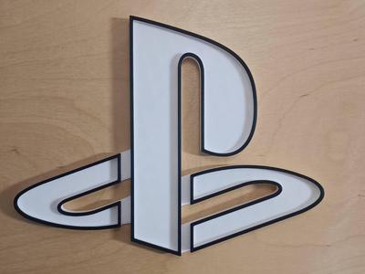 Playsation logo wall art