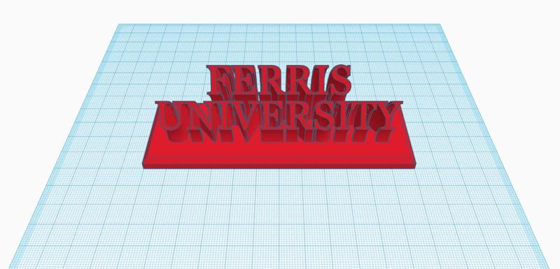 Ferris University Name Plate