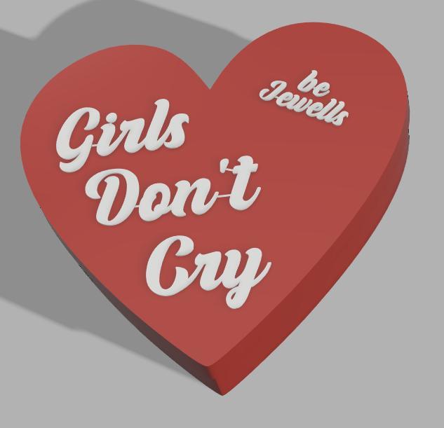 Girls Don't Cry Heart Jewelry Box