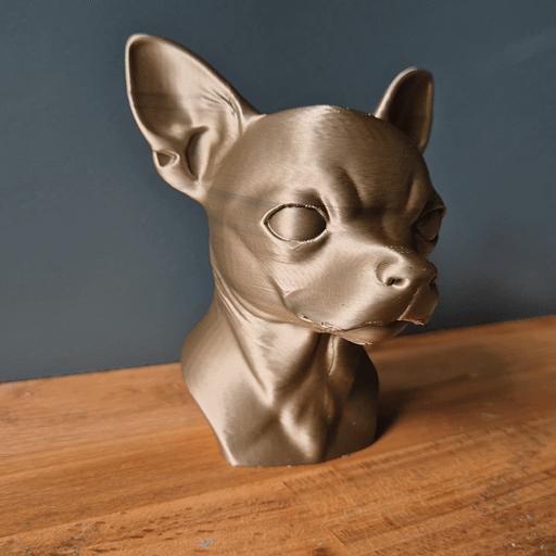 Chihuahua Bust – Realistic Dog Sculpture