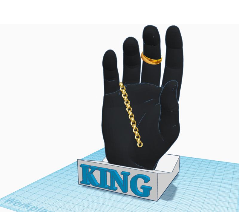Hand Jewelry Display Holder for Man King