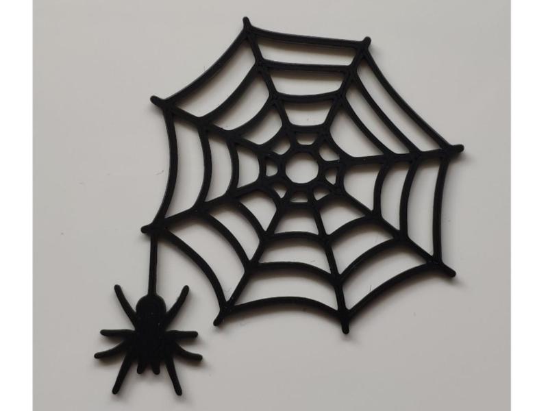 Halloween decoration - spider and cobweb sticker